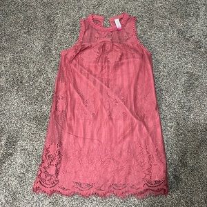 Dusty Pink Lace Dress - Size 3/5 or 0 in Women